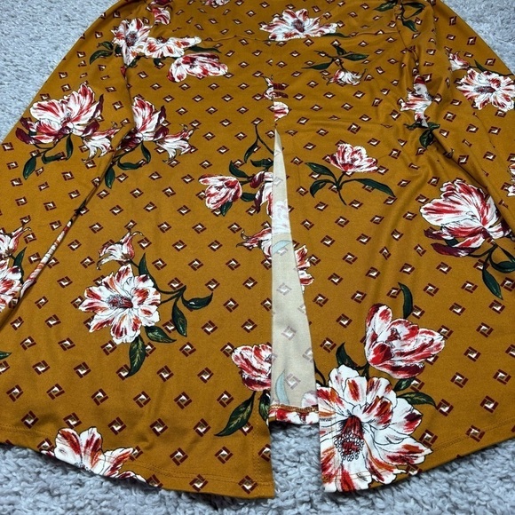 Daytrip Top Womens Extra Large Floral Hibiscus Fitted Chic Cottagecore BOHO - Picture 5 of 5